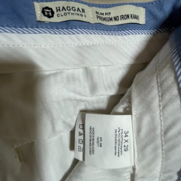 Men's Haggar Khaki Pants, Size 34 - Picture 7 of 9